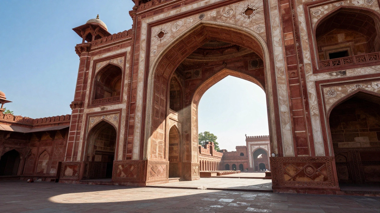 Buland Darwaza gate at the historic city of Fatehpur Sikri