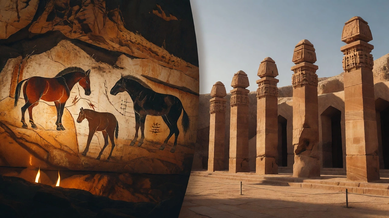 Comparison of Chauvet Cave art and Indian rock-cut caves