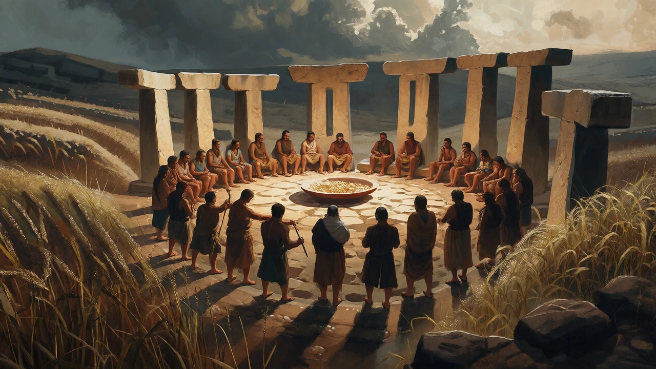 Hunter-gatherers gathering at Göbekli Tepe before agriculture